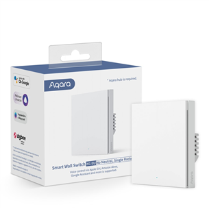 Aqara Smart Wall Switch H1, bez nulles, balta - Viedais slēdzis