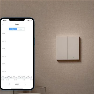 Aqara Smart Wall Switch H1, с нейтралью, 2 клавиши - Умный выключатель