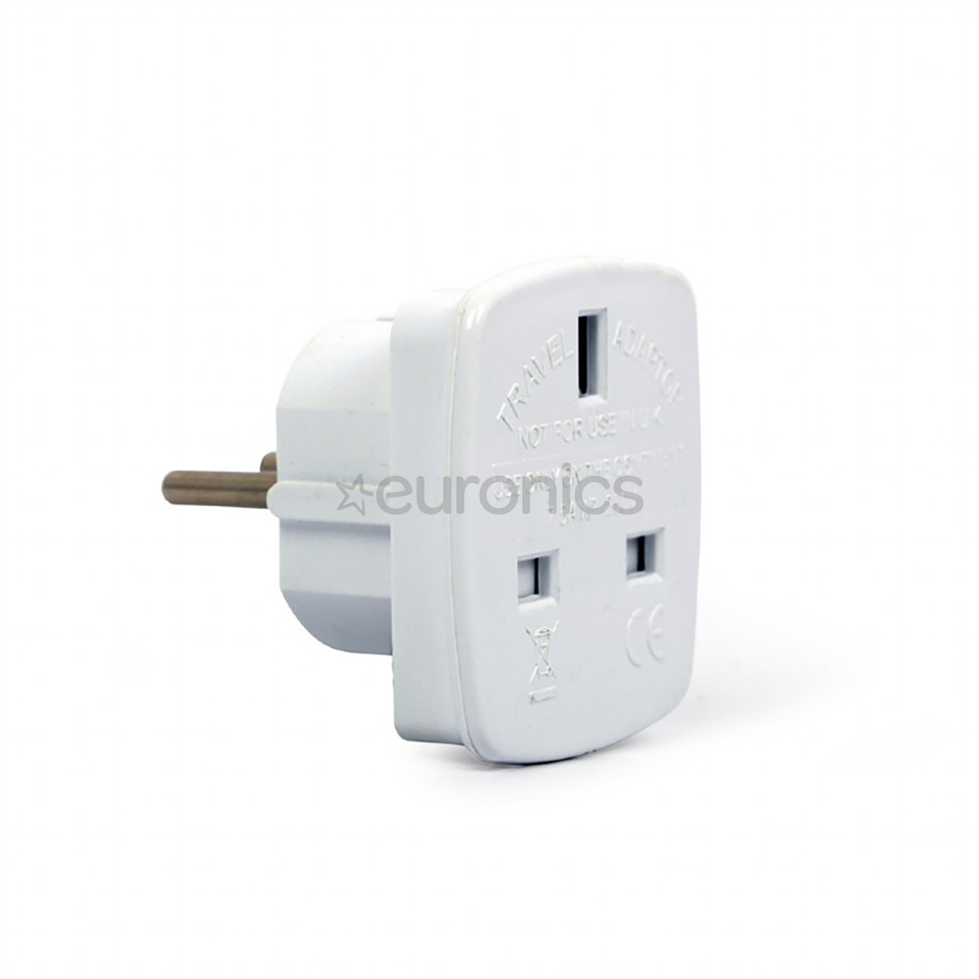 Gembird UK to EU Schuko, 7,5 A - Ceļojuma adapteris