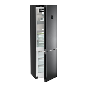 Liebherr, BioFresh, height 202 cm, 359 L, black - Refrigerator