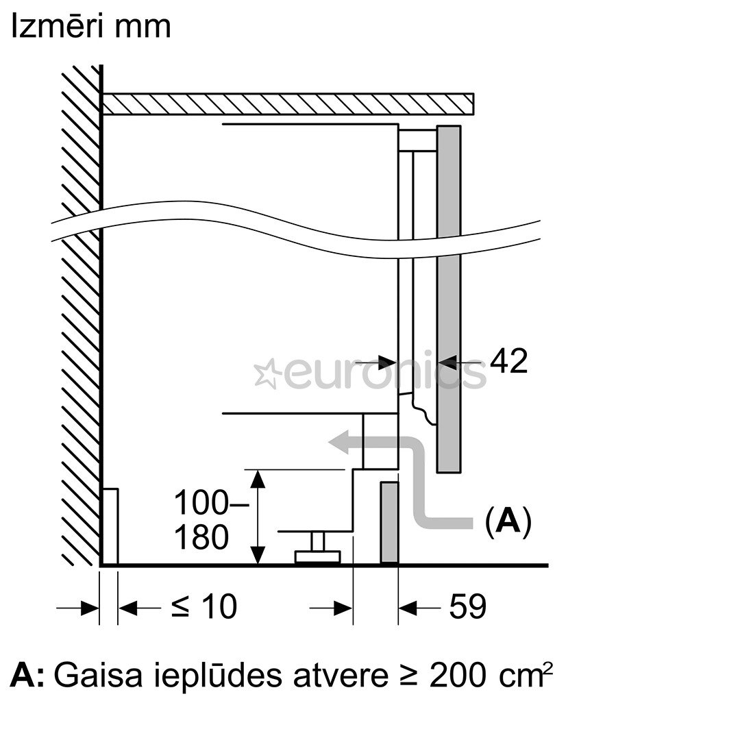 Bosch, Series 6, No Frost, 85 л, высота 82 см - Интегрируемый морозильник