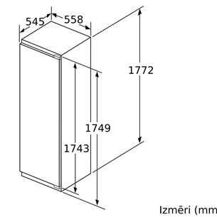 Bosch Series 4, No Frost, 212 L, height 178 cm - Built-in refrigerator