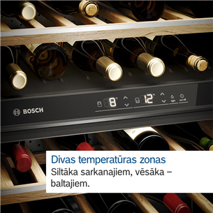 Bosch Series 6, 44 pudeles, augstums 82 cm, melna - Vīna skapis