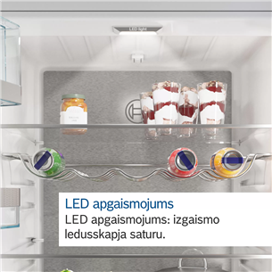 Bosch, Series 4,  280 L, height 178 cm - Built-in refrigerator