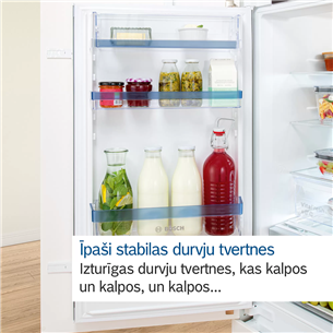 Bosch, Series 4,  280 L, height 178 cm - Built-in refrigerator