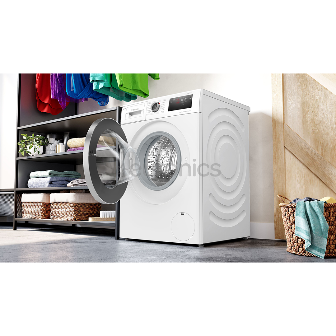 Bosch, Series 6, i-Dos, 9 kg, dziļums 59 cm, 1400 apgr/min., balta - Veļas mazgājamā mašīna ar priekšējo ielādi
