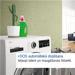 Bosch, Series 6, i-Dos, 9 kg, dziļums 59 cm, 1400 apgr/min., balta - Veļas mazgājamā mašīna ar priekšējo ielādi