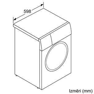 Bosch, Series 6, i-Dos, 9 kg, dziļums 59 cm, 1400 apgr/min., balta - Veļas mazgājamā mašīna ar priekšējo ielādi