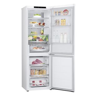 LG, NoFrost, 344 л, высота 186 см, белый - Холодильник