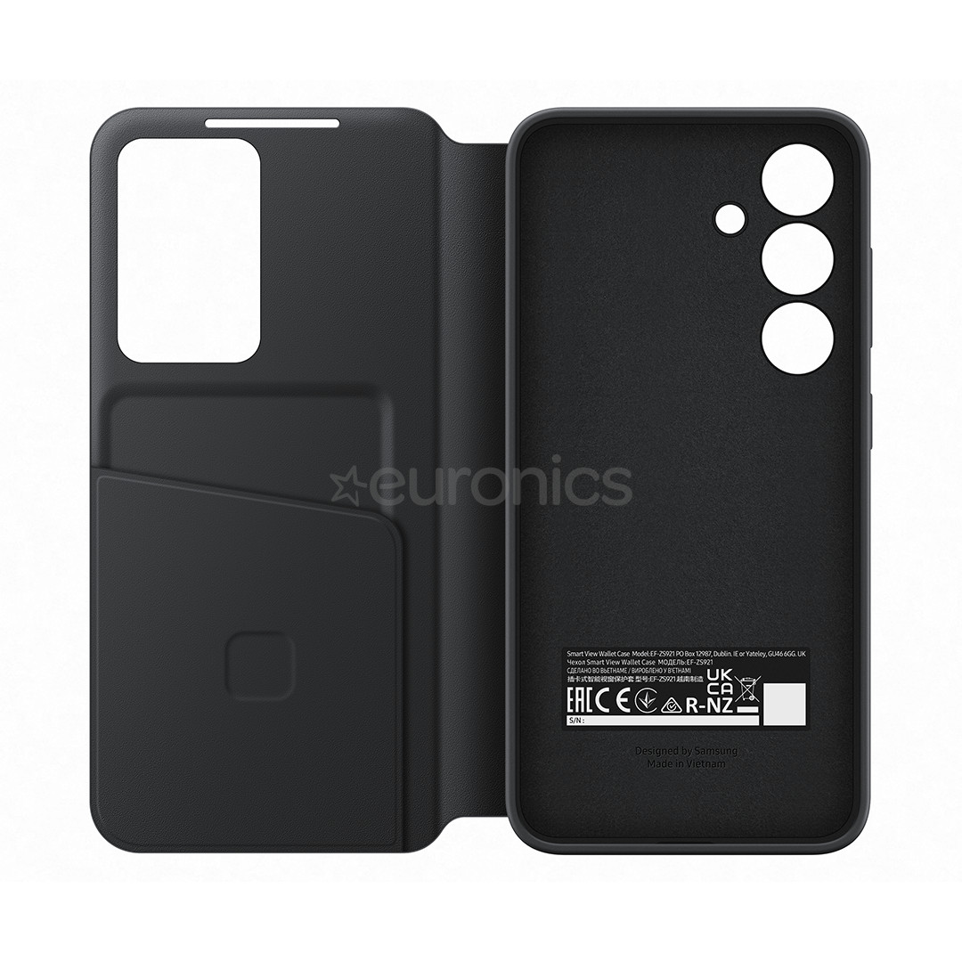 Samsung Smart View Wallet Case, Galaxy S24, melna - Apvalks viedtālrunim