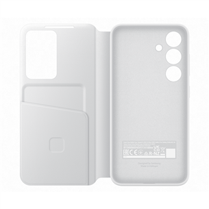 Samsung Smart View Wallet Case, Galaxy S24, balta - Apvalks viedtālrunim