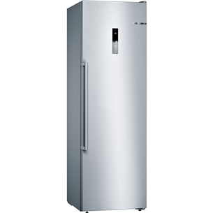 Bosch Series 6, NoFrost, 242 L, augstums 186 cm, nerūsējošā tērauda - Saldētava GSN36BIEP