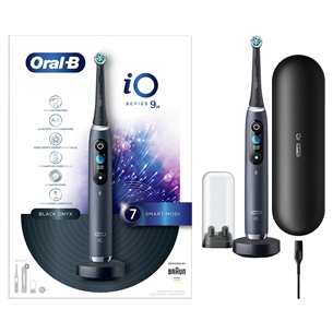 Braun Oral-B iO 9 Black Onyx, melna - Elektriskā zobu birste