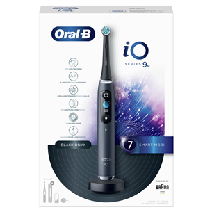Braun Oral-B iO 9 Black Onyx, melna - Elektriskā zobu birste