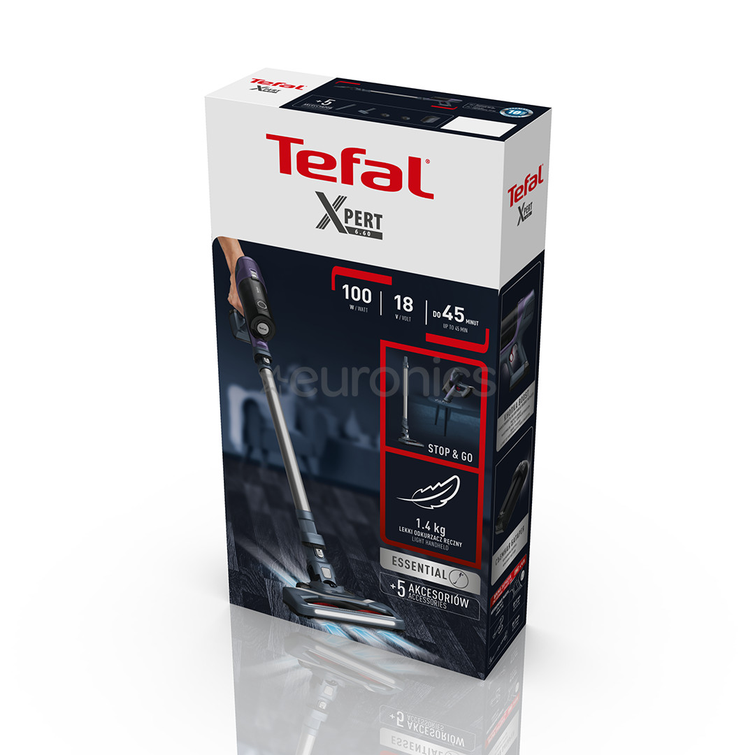 Tefal X-PERT 6.60 Allergy, pelēka - Bezvadu putekļu sūcējs