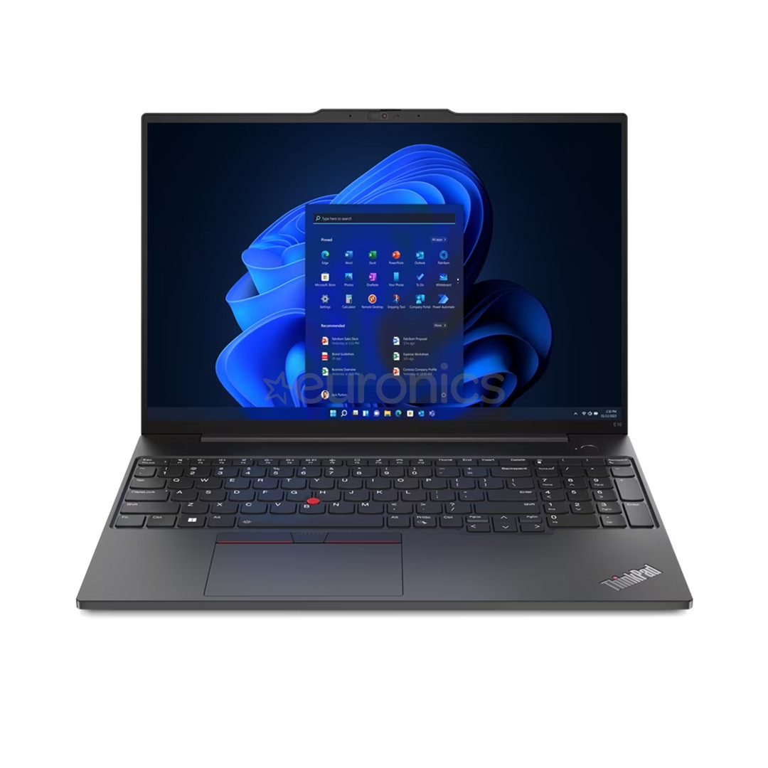Lenovo ThinkPad E16 Gen 1, 16", WUXGA, Ryzen 5, 16 GB, 512 GB, SWE, melna - Portatīvais dators