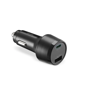 Hama Car Fast Charger, USB-C, USB-A, 32 W, melna - Auto lādētājs