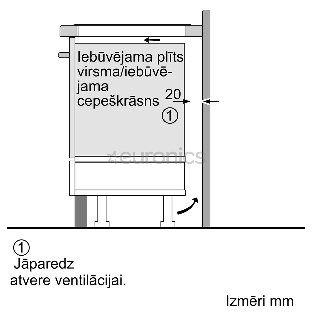Bosch, platums 30.6 cm, melna - Iebūvējama indukcijas plīts virsma