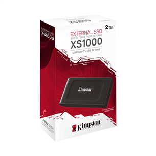 Kingston XS1000, 2 ТБ, черный - Внешний накопитель SSD