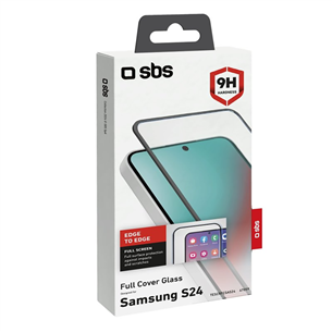 SBS Full Cover Glass Screen Protector, Galaxy S24 - Ekrāna aizsargs viedtālrunim