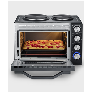 Severin, 30 L, 2500 W, black - Mini oven with two hotplates