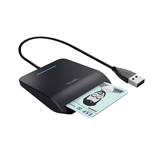 Trust Primo, USB-A, black - Smart Card Reader