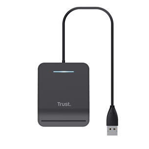Trust Primo, USB-A, melna - ID karšu lasītājs