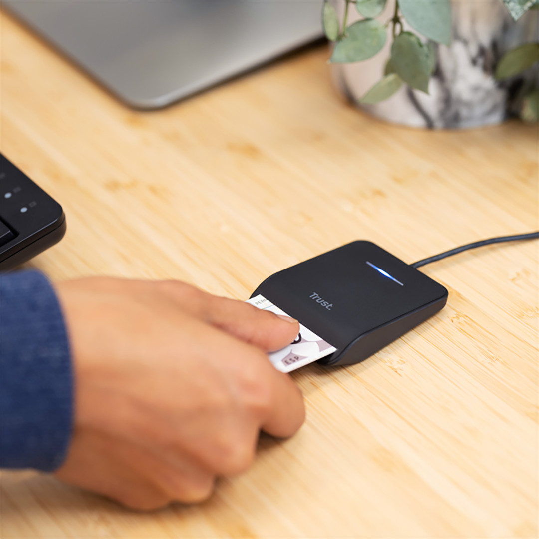 Trust Primo, USB-A, черный - Считыватель ID-карты