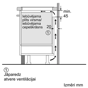 Bosch, platums 59.2 cm, balta - Iebūvējama indukcijas plīts virsma