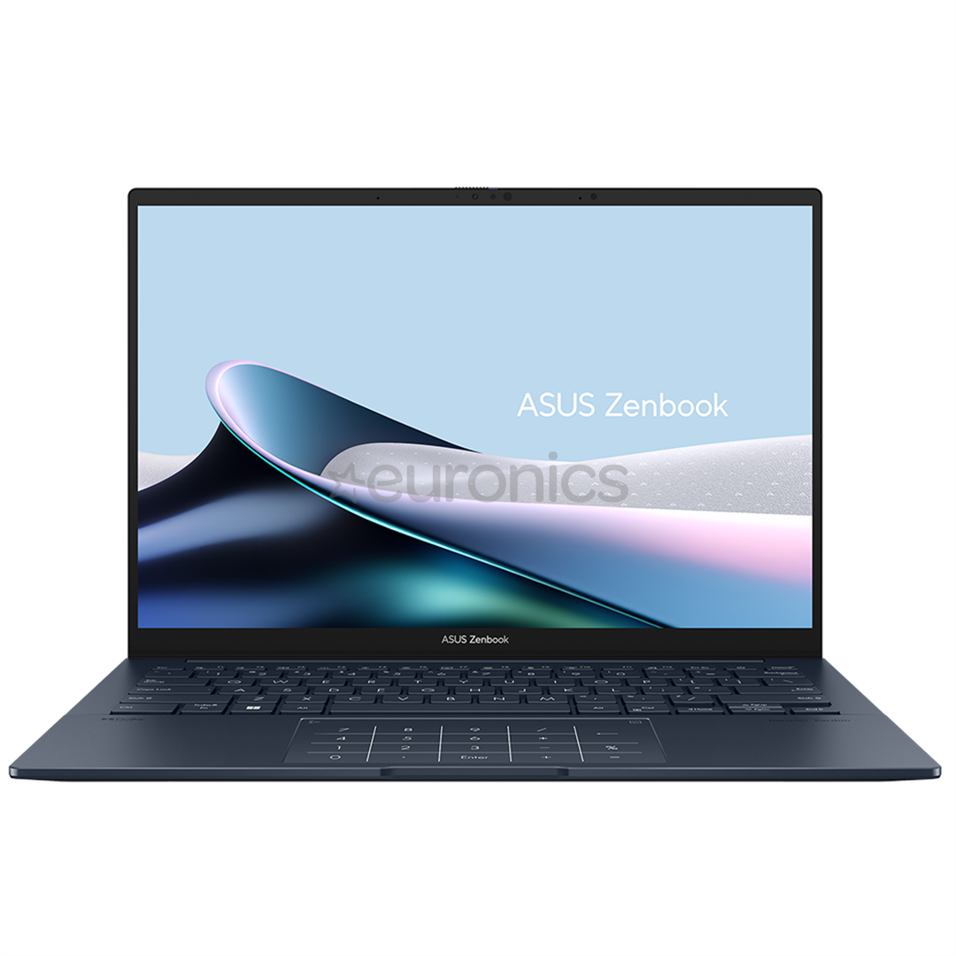 ASUS Zenbook 14 OLED, 14'', 3K, 120 Hz, Ultra 7, 16 GB, 1 TB, ENG, zila - Portatīvais dators