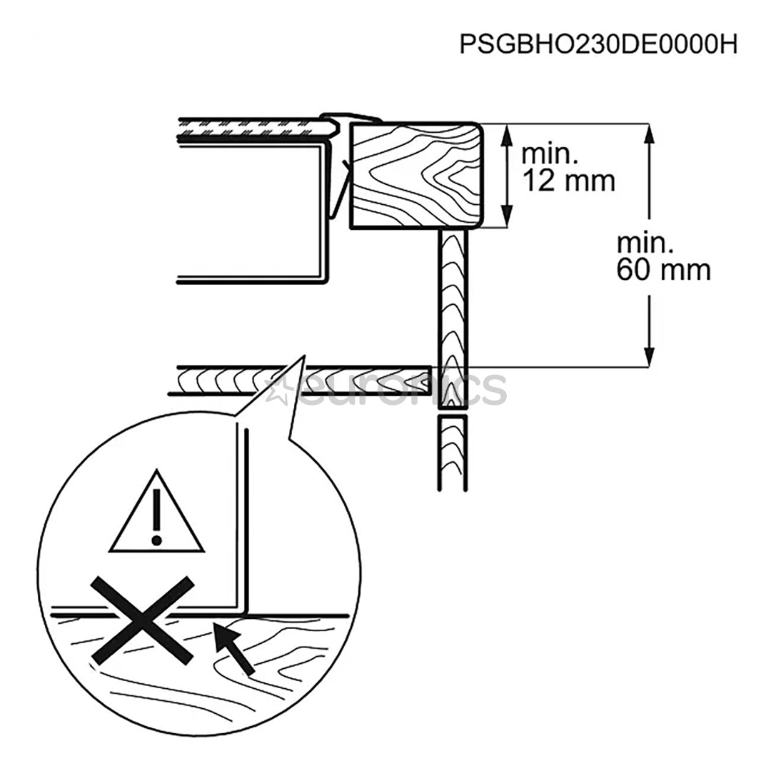 Electrolux 300. sērija, platums 59 cm, melna - Iebūvējama keramiskā plīts virsma