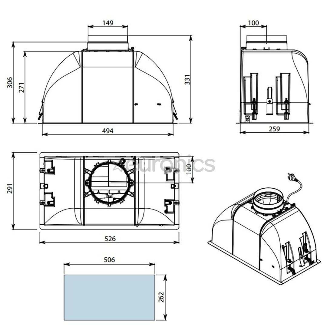 Iebūvējams tvaika nosūcējs Incasso, Falmec