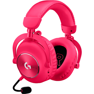 Logitech G PRO X 2, rozā - Bezvadu austiņas ar mikrofonu