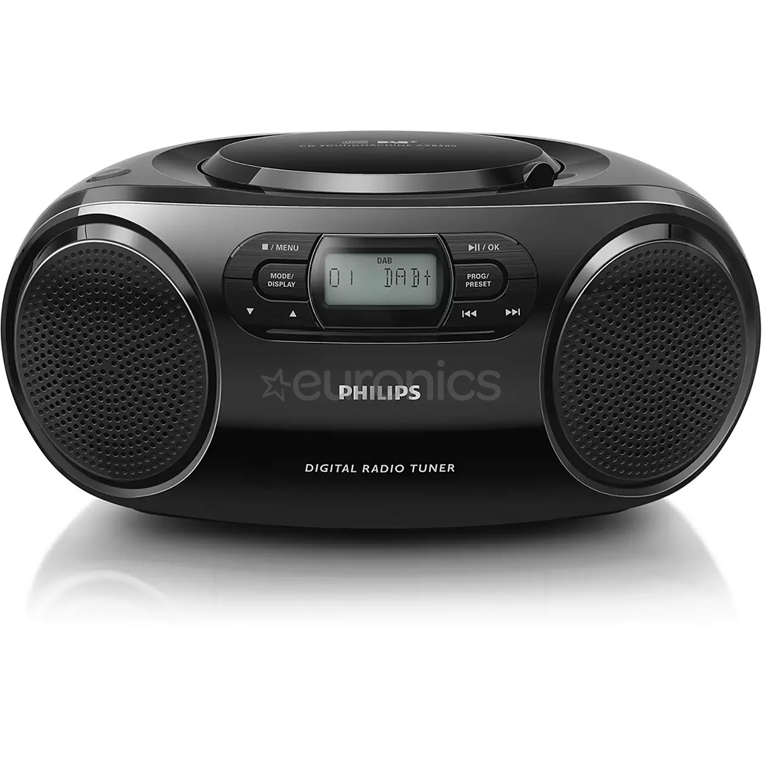 Philips AZB500, FM, DAB, CD, melna - Magnetola