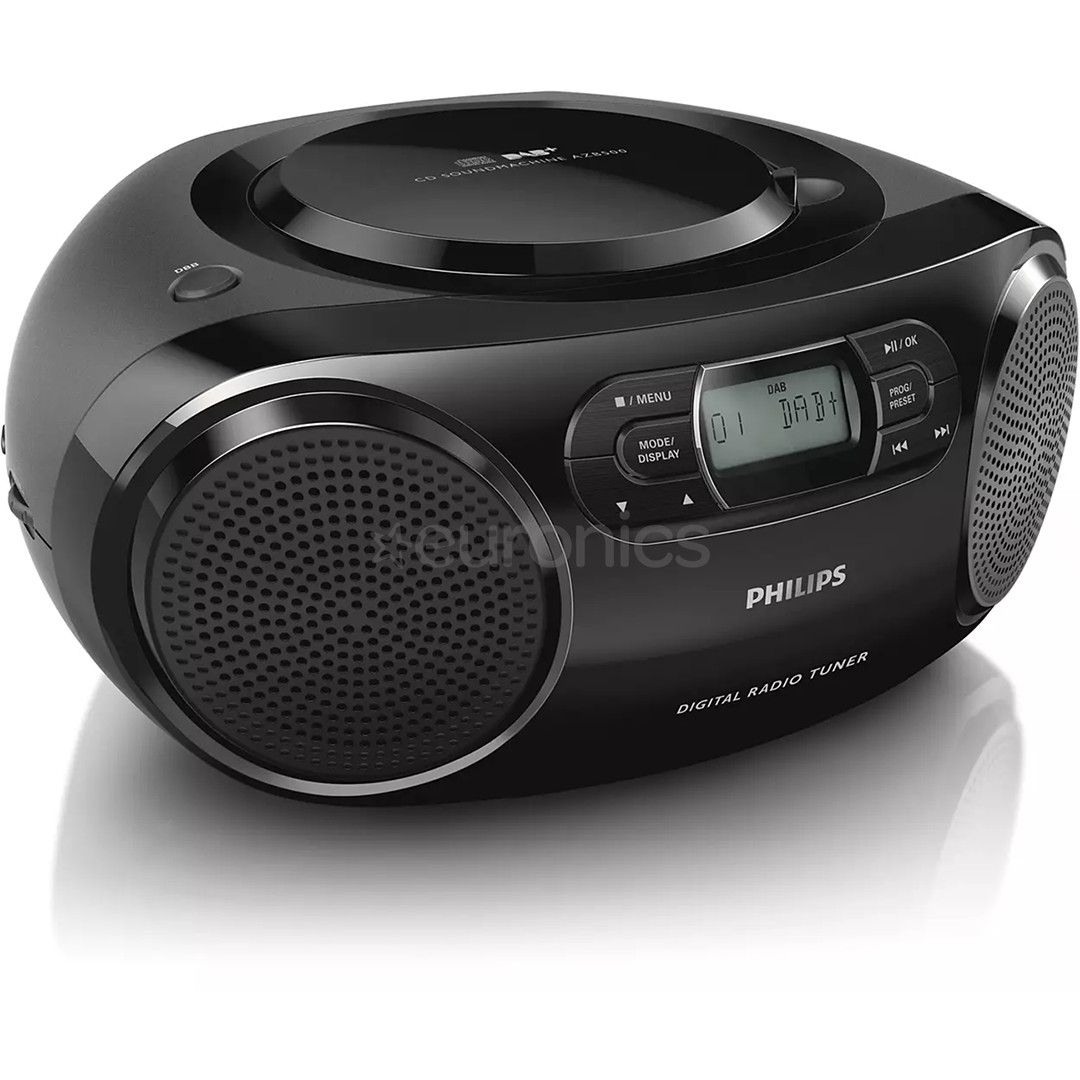 Philips AZB500, FM, DAB, CD, melna - Magnetola