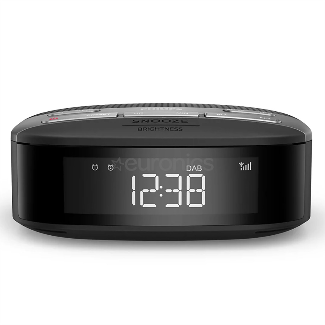 Philips TAR3505, FM, DAB+, melna - Radio pulkstenis