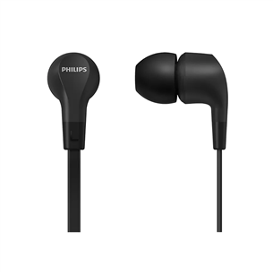 Philips TAE1105BK, 3.5 mm, melna - Austiņas