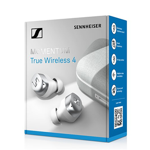 Sennheiser MOMENTUM True Wireless 4, aktīvā trokšņu slāpēšana, balta - Bezvadu austiņas