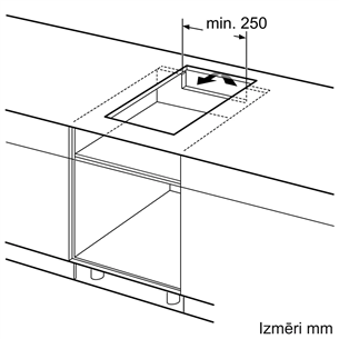 Bosch, platums 30.6 cm, melna - Iebūvējama indukcijas plīts virsma