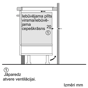 Bosch, platums 30.6 cm, melna - Iebūvējama indukcijas plīts virsma