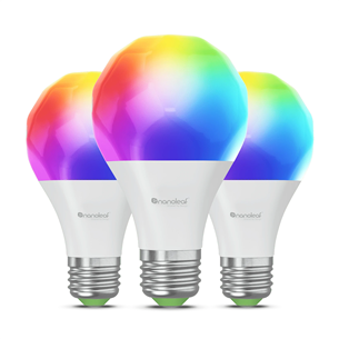 NanoLeaf Matter E27 Smart Bulb, 3 gab. - Viedā spuldze NF080B02-3A19E