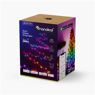 Nanoleaf Matter Smart Holiday String Lights, 250 LEDs, melna - Viedā gaismas virtene