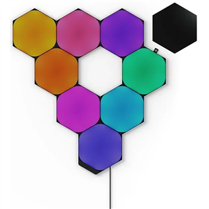 Nanoleaf Shapes Hexagons Starter Kit, 9  paneļi - Viedie gaismas paneļi NL42-0102HX-9PK
