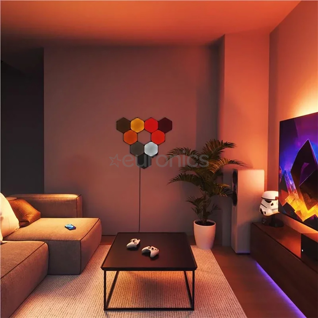 Nanoleaf Shapes Hexagons Starter Kit, 9 panels - Smart Light Starter Pack