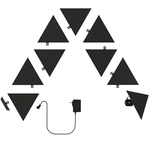 Nanoleaf Shapes Black Triangles Starter Kit, 9 panels - Smart Light Starter Pack NL47-0102TW-9PK