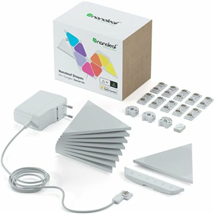 Nanoleaf Shapes Mini Triangles Starter Kit, 9 панелей - Стартовый комплект умных светильников NL48-0002TW-9PK-EU