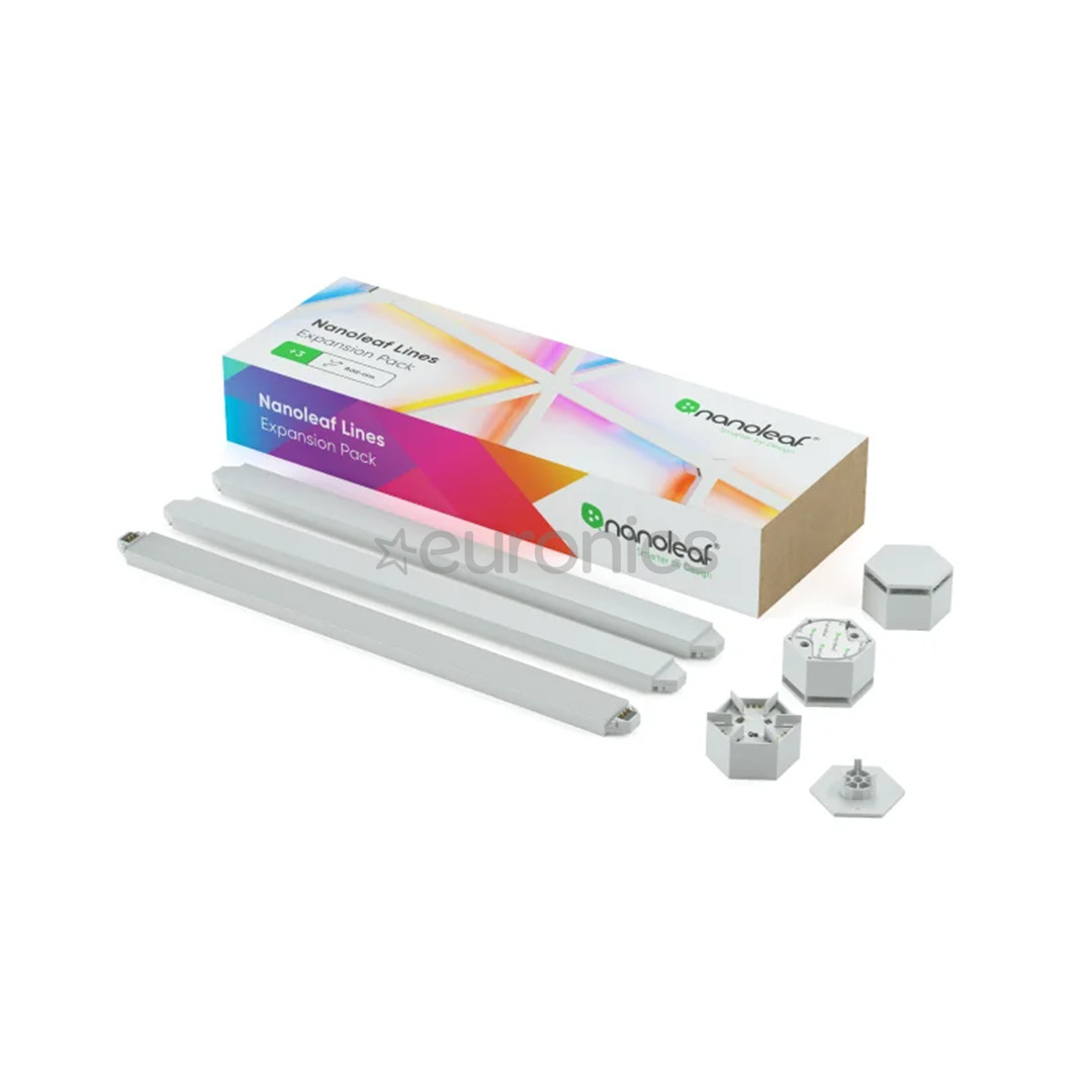 Nanoleaf Lines 60 Degrees Expansion Pack, 3 līnijas - Viedie gaismas paneļi