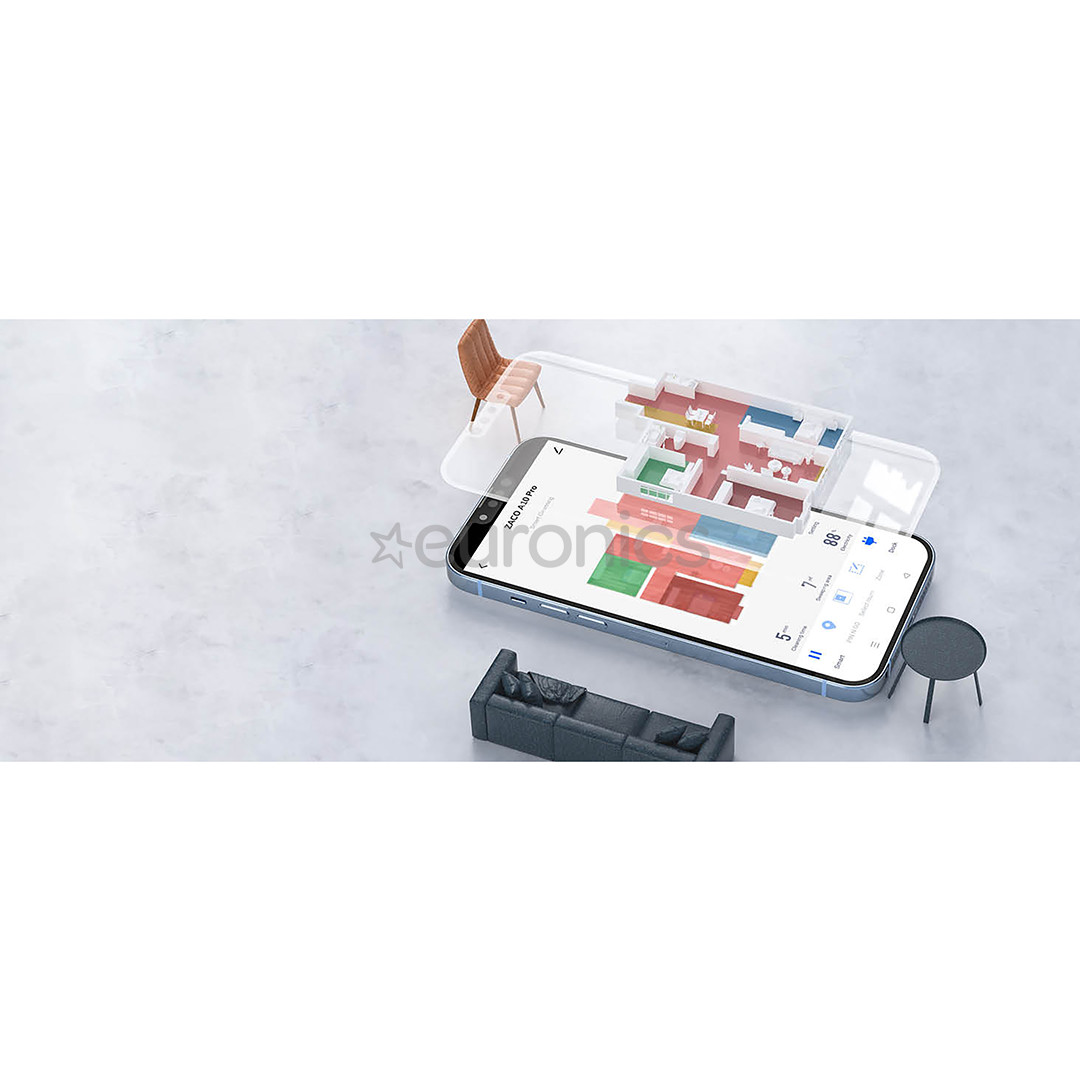 Zaco A10 Pro, сухая и влажная уборка, темно-серый - Робот-пылесос