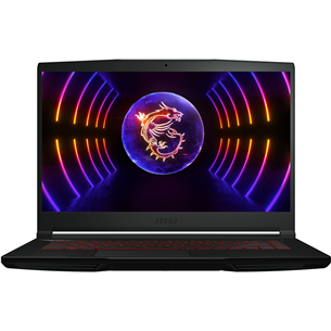 MSI Thin GF63 12U, 15,6'', FHD, 144 Гц, i7, 16 ГБ, 512 ГБ, RTX 3050, ENG, черный - Ноутбук