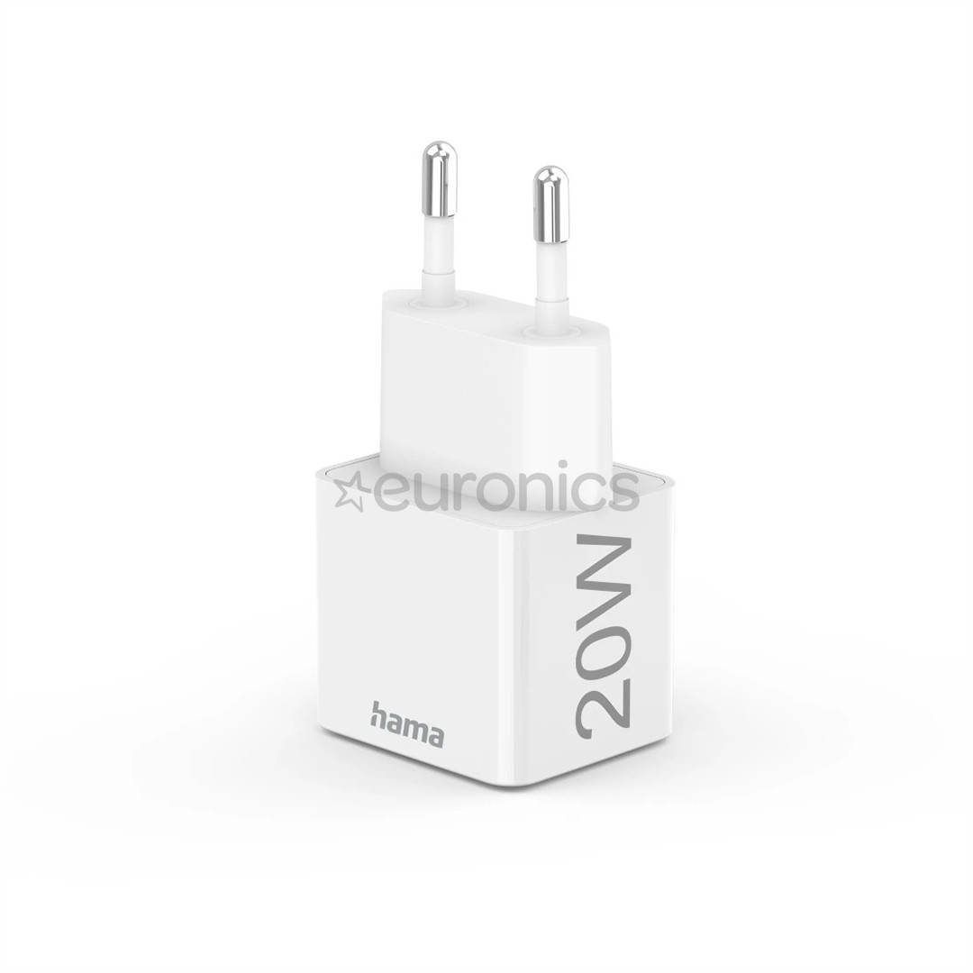 Hama Fast Charger, USB-C, 20 W, white - Power Adapter